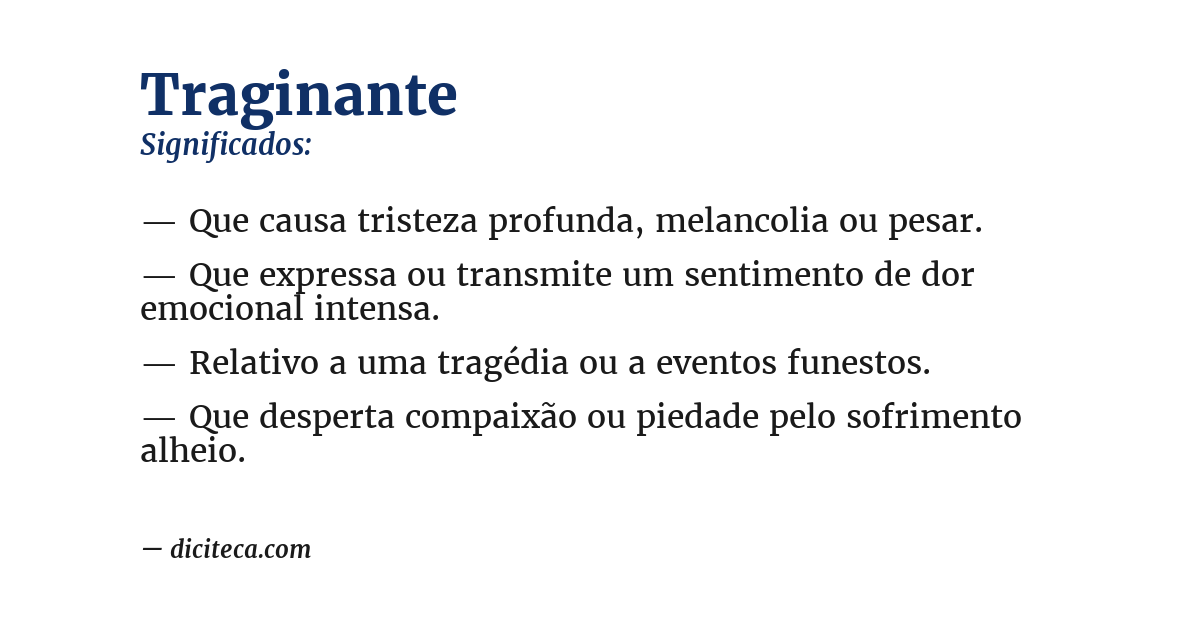 Significado de traginante