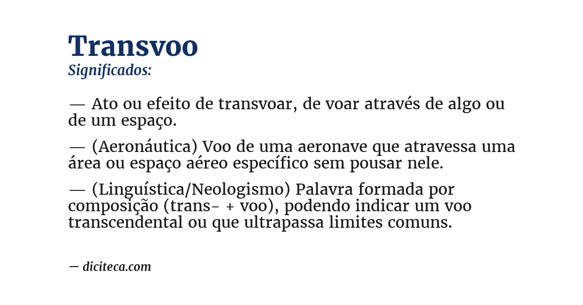 Significado de transvoo
