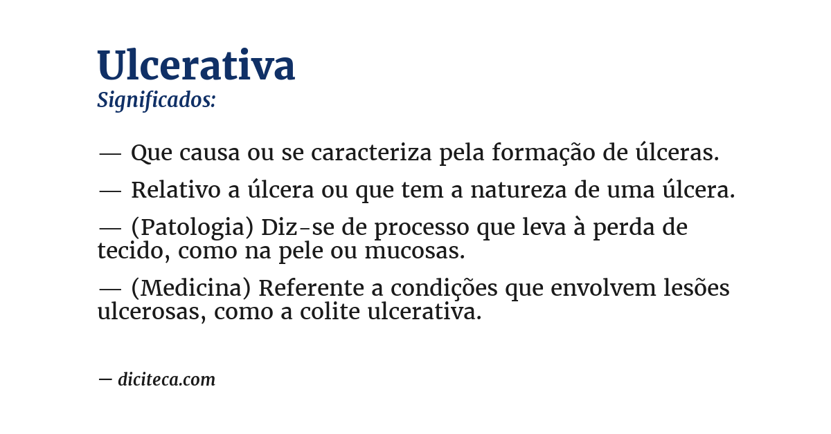 Significado de ulcerativa