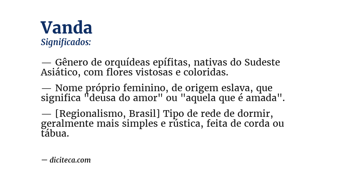Significado de vanda