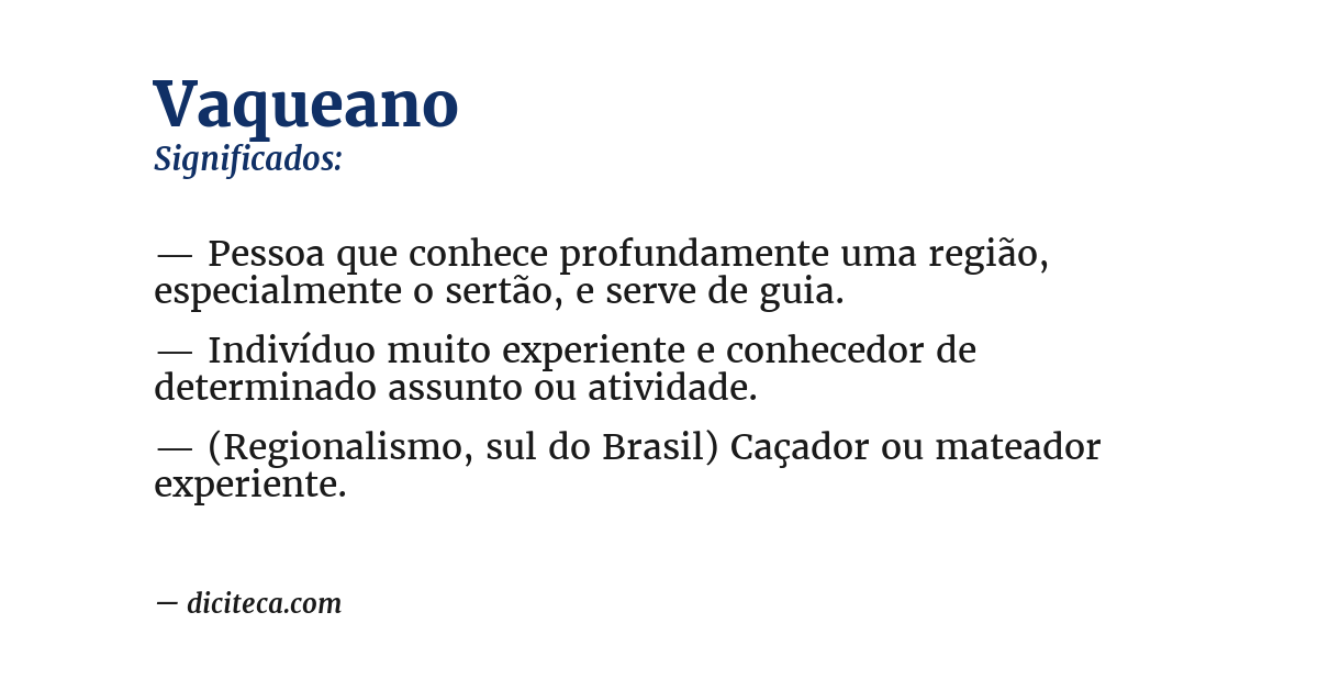 Significado de vaqueano