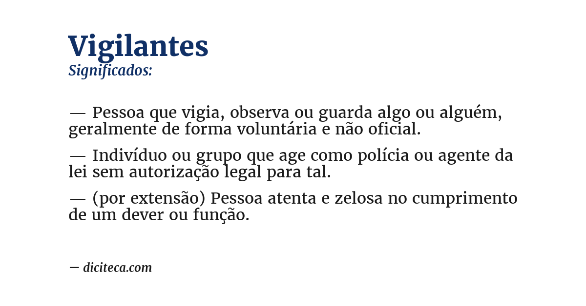 Significado de vigilantes