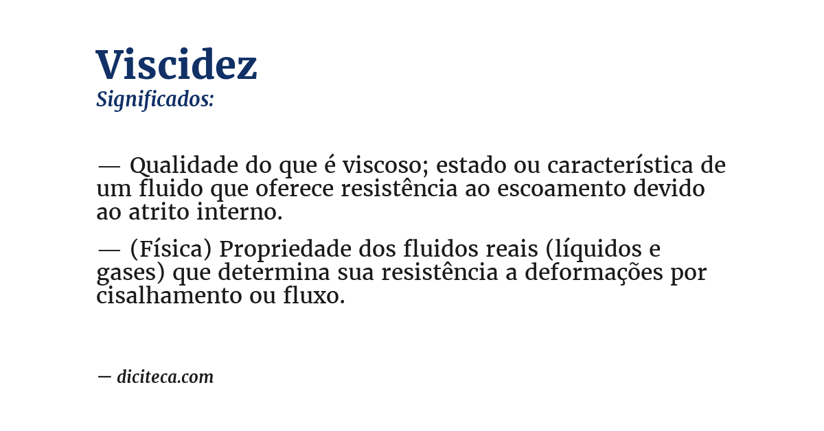 Significado de viscidez