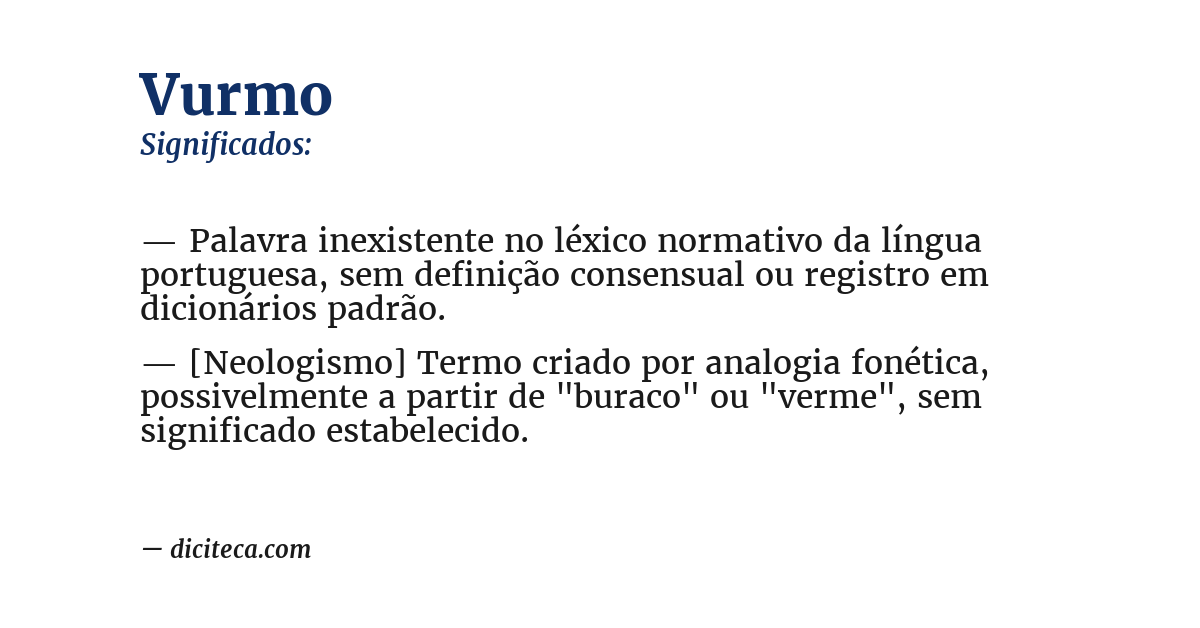 Significado de vurmo
