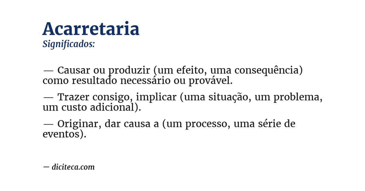 Significado de acarretaria