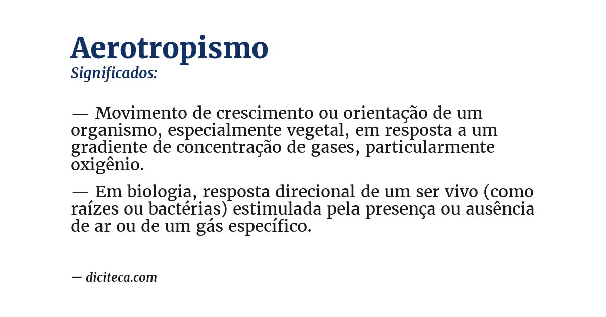 Significado de aerotropismo