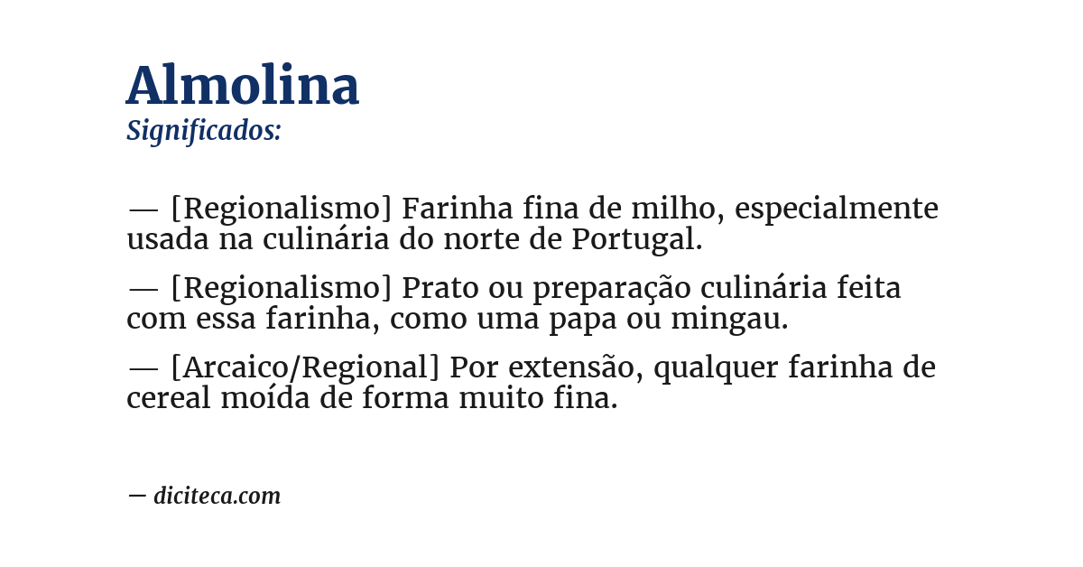 Significado de almolina
