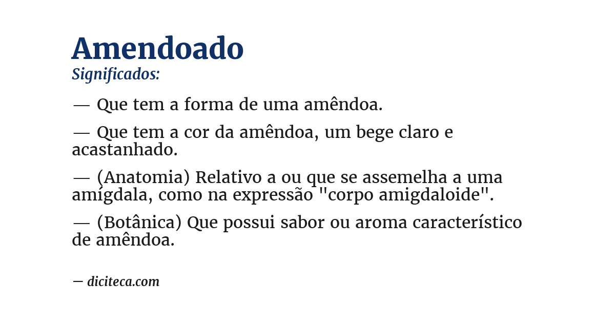 Significado de amendoado