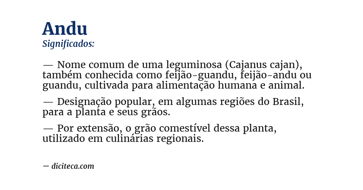Significado de andu
