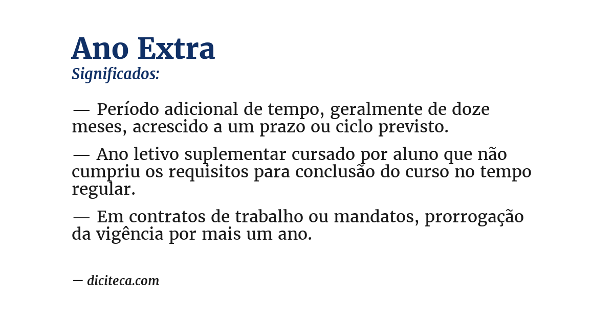 Significado de ano extra