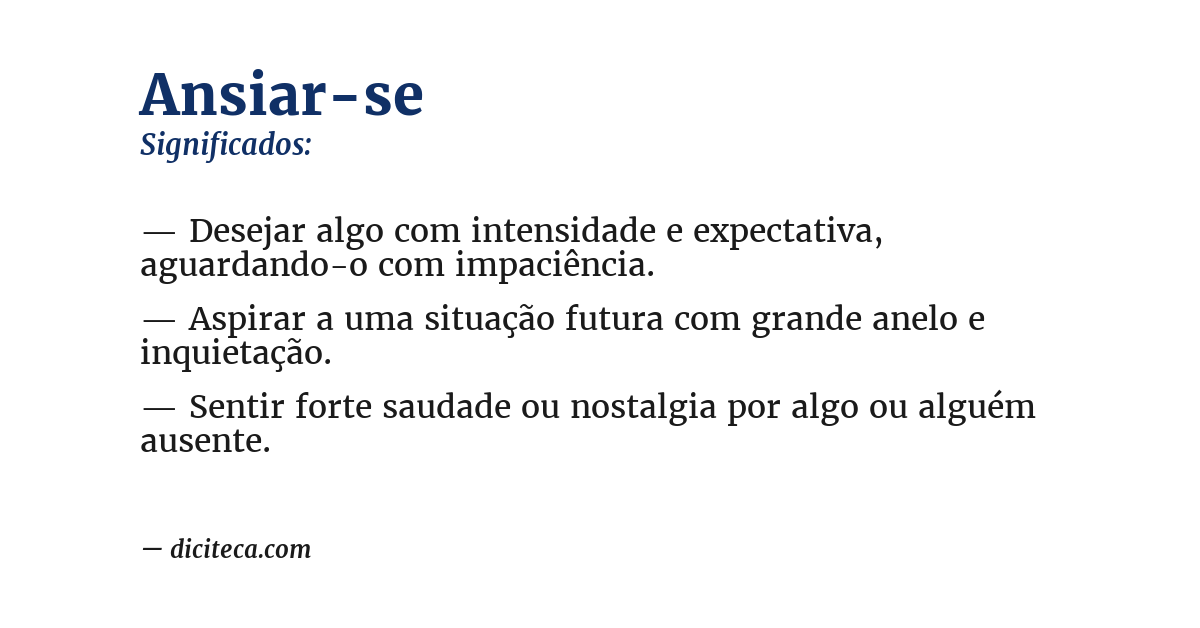 Significado de ansiar-se