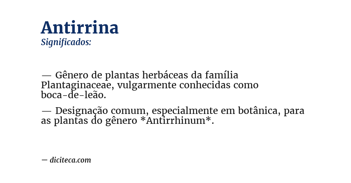 Significado de antirrina