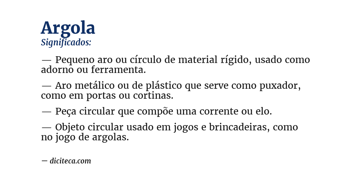 Significado de argola