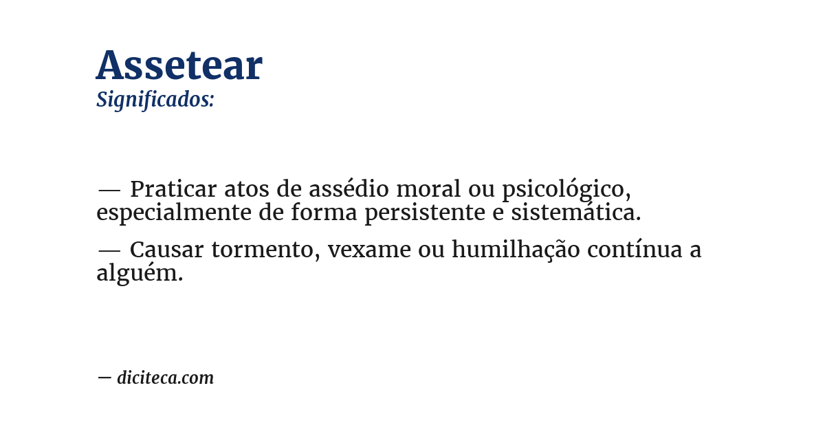Significado de assetear