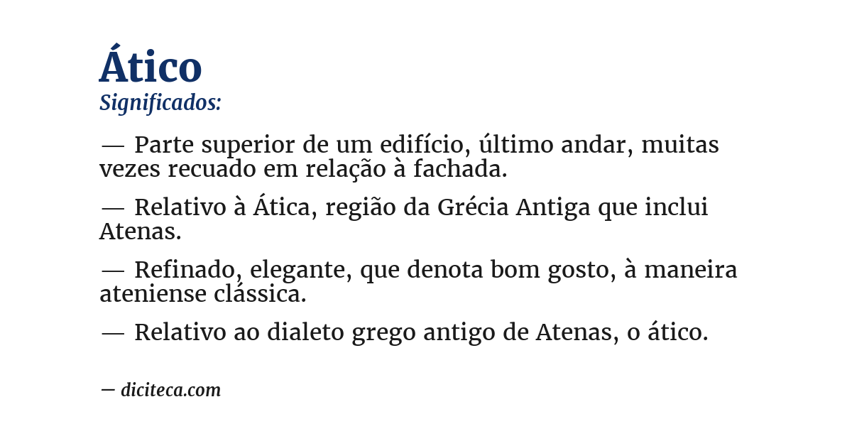 Significado de ático