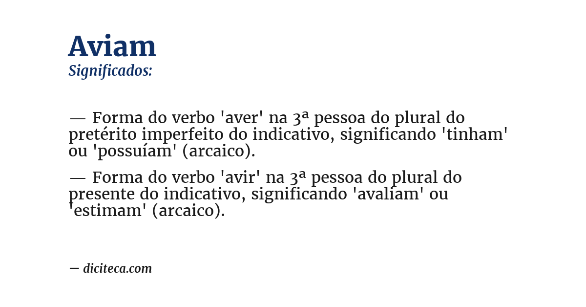 Significado de aviam