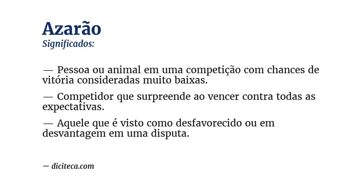 Significado de azarão