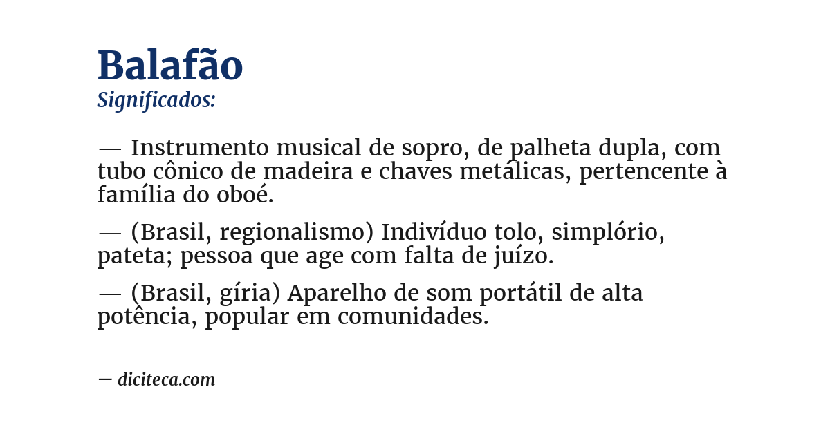 Significado de balafão
