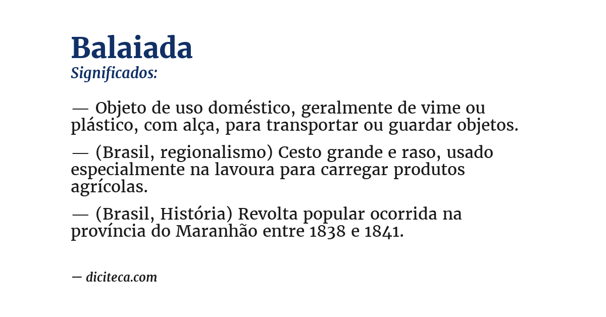Significado de balaiada