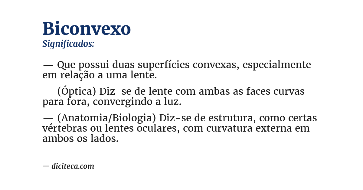 Significado de biconvexo