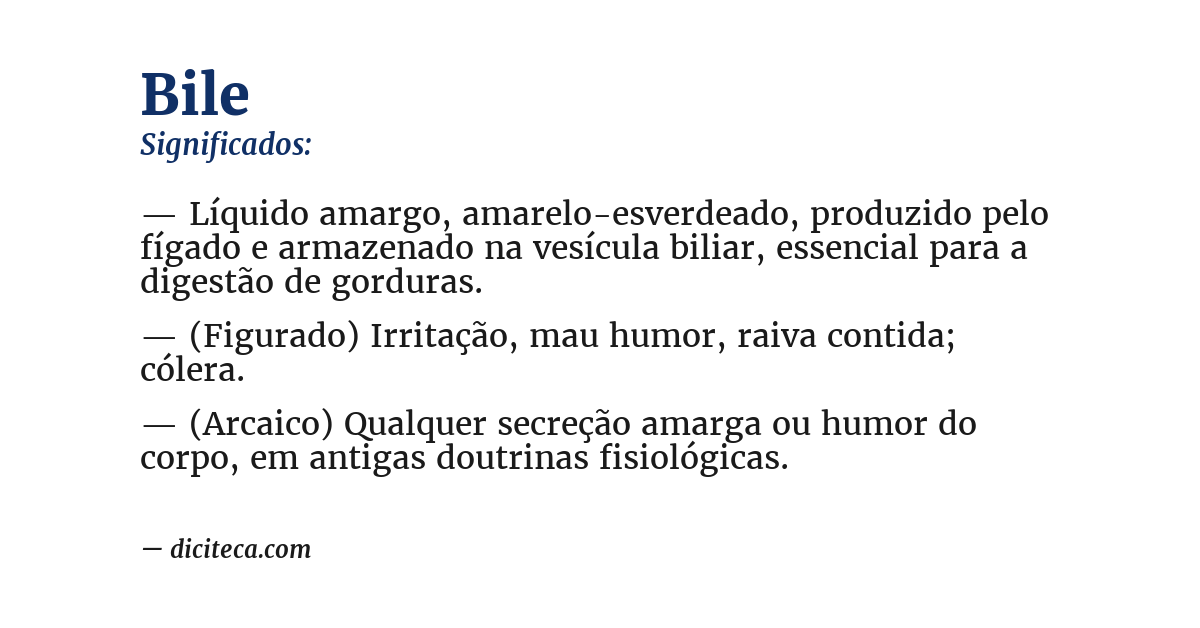 Significado de bile