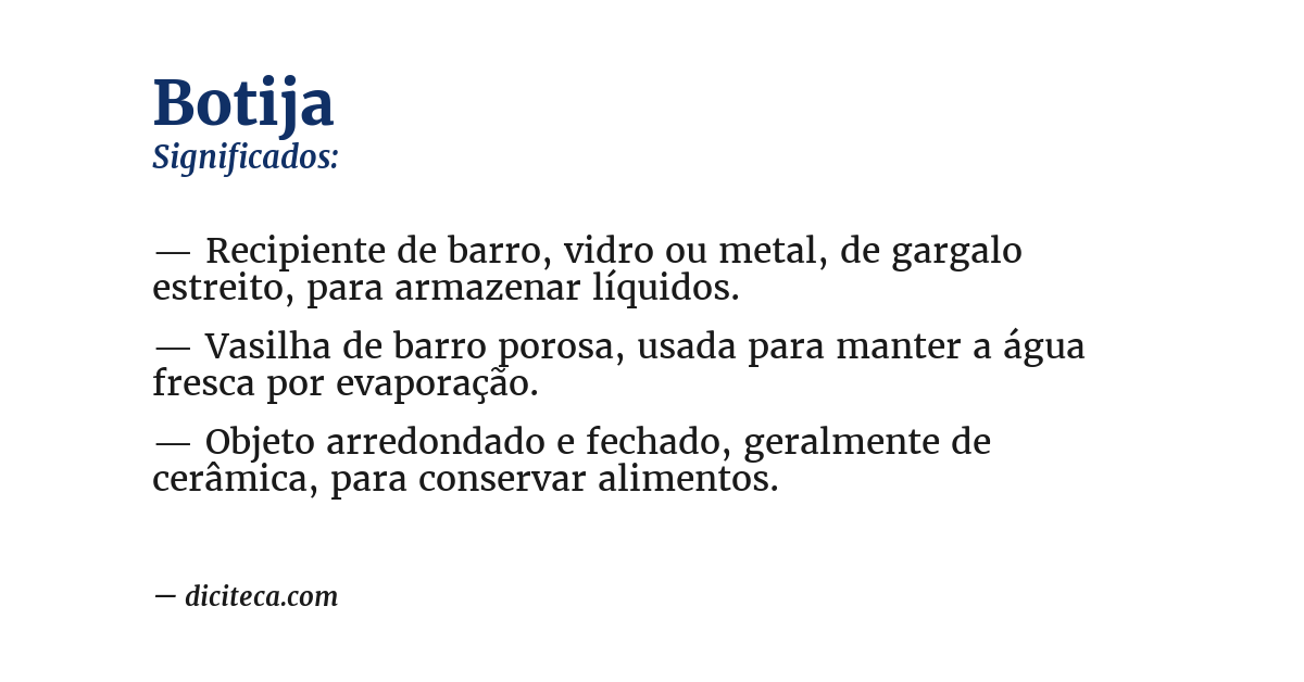 Significado de botija