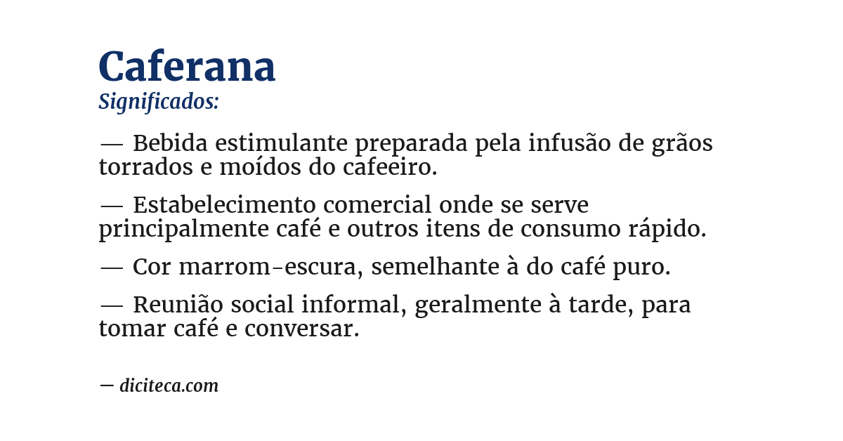Significado de caferana