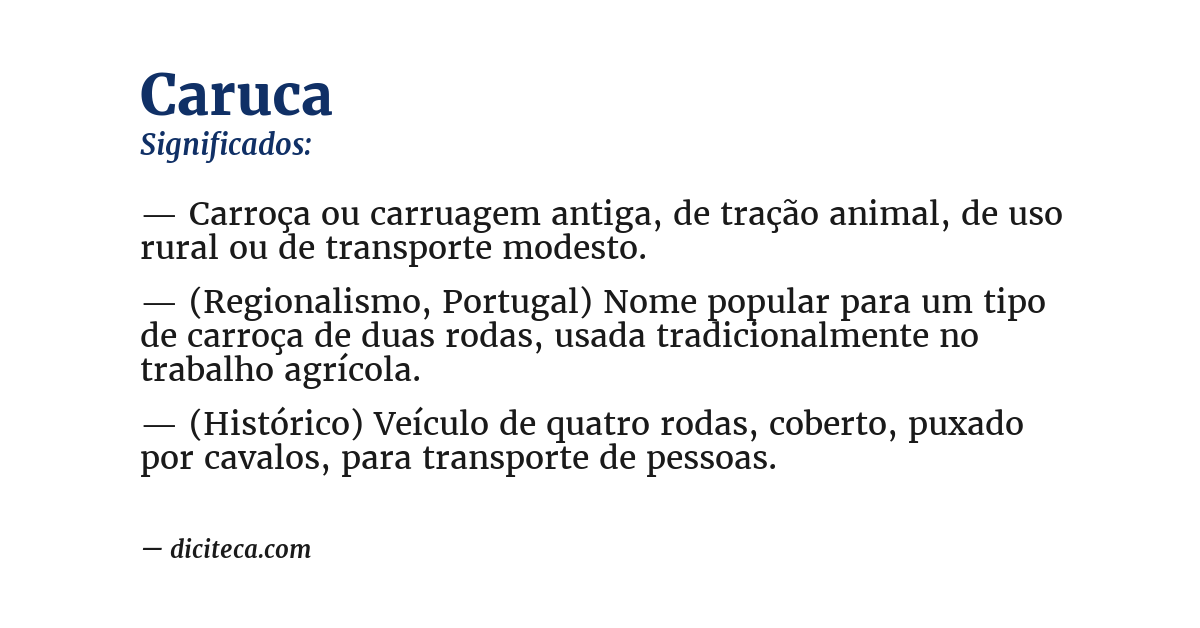 Significado de caruca
