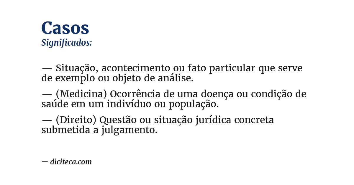 Significado de casos