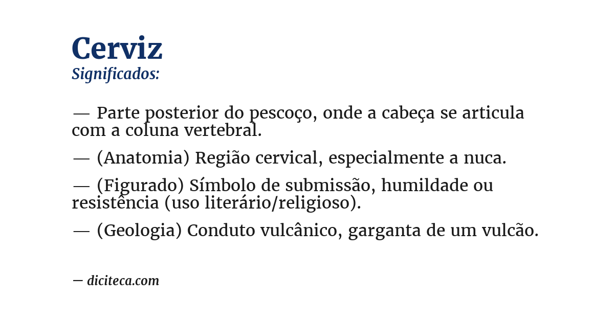 Significado de cerviz