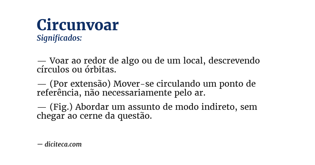 Significado de circunvoar