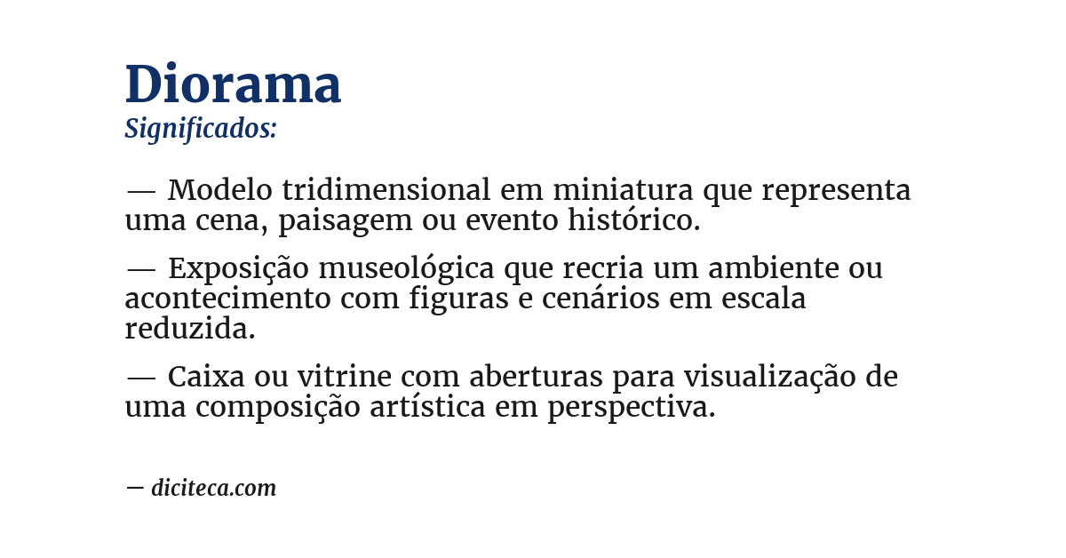 Significado de diorama