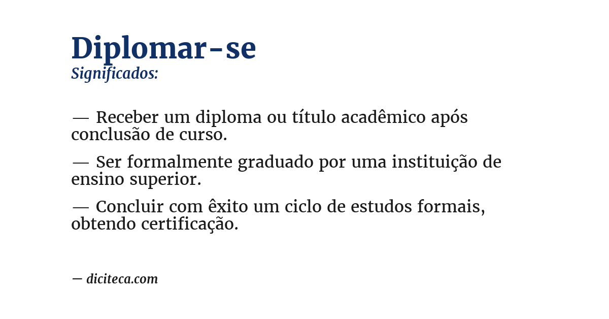 Significado de diplomar-se