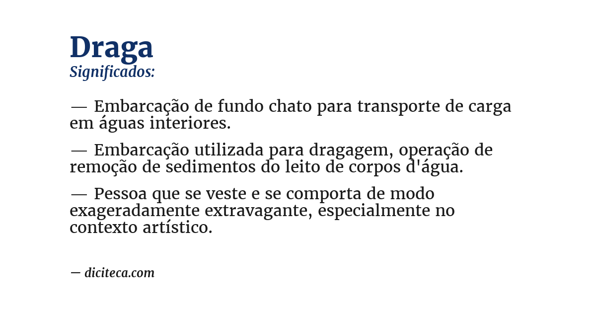 Significado de draga