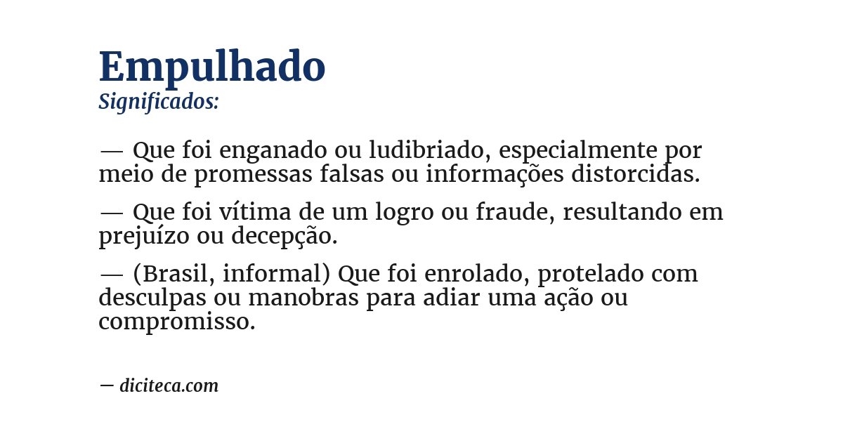 Significado de empulhado