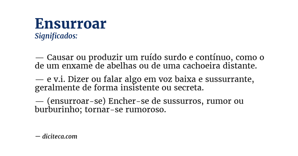 Significado de ensurroar