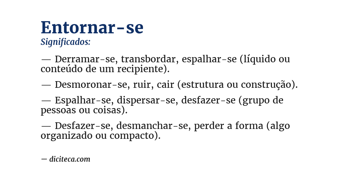 Significado de entornar-se
