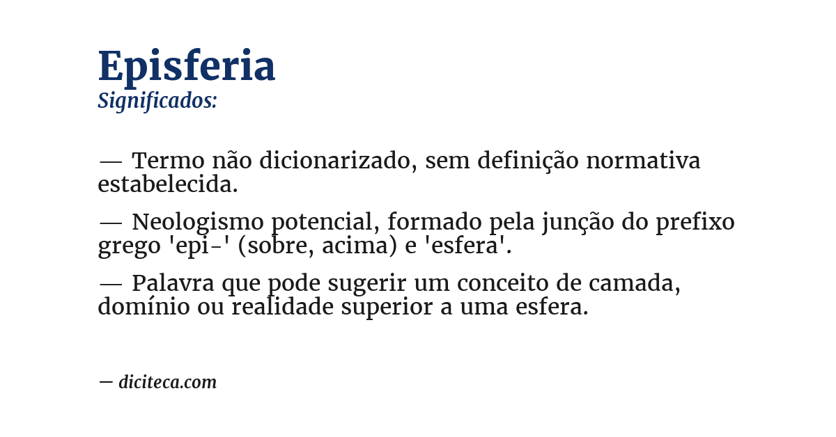 Significado de episferia