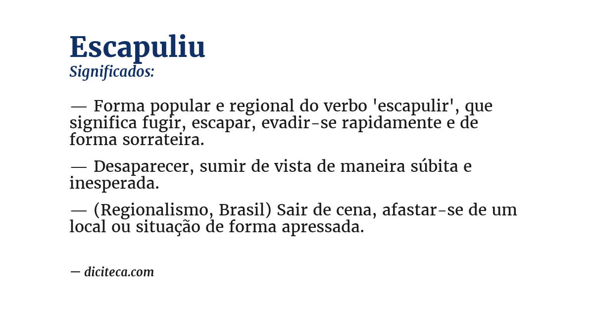 Significado de escapuliu