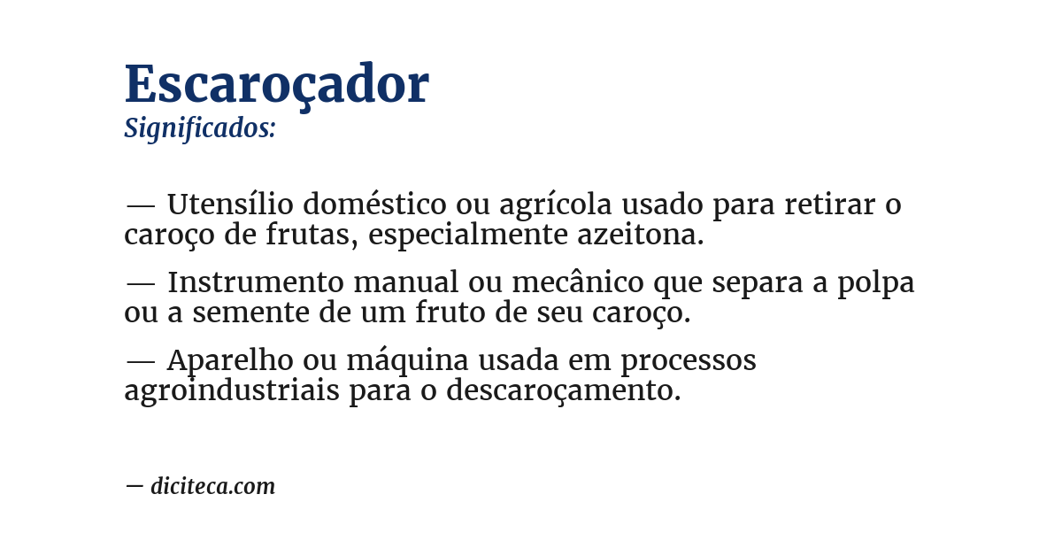 Significado de escaroçador