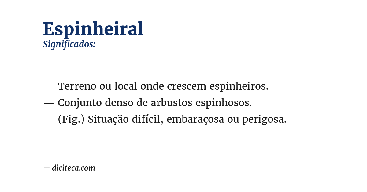 Significado de espinheiral