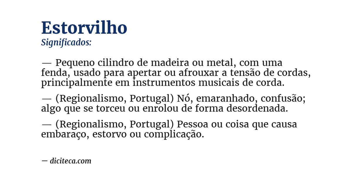 Significado de estorvilho