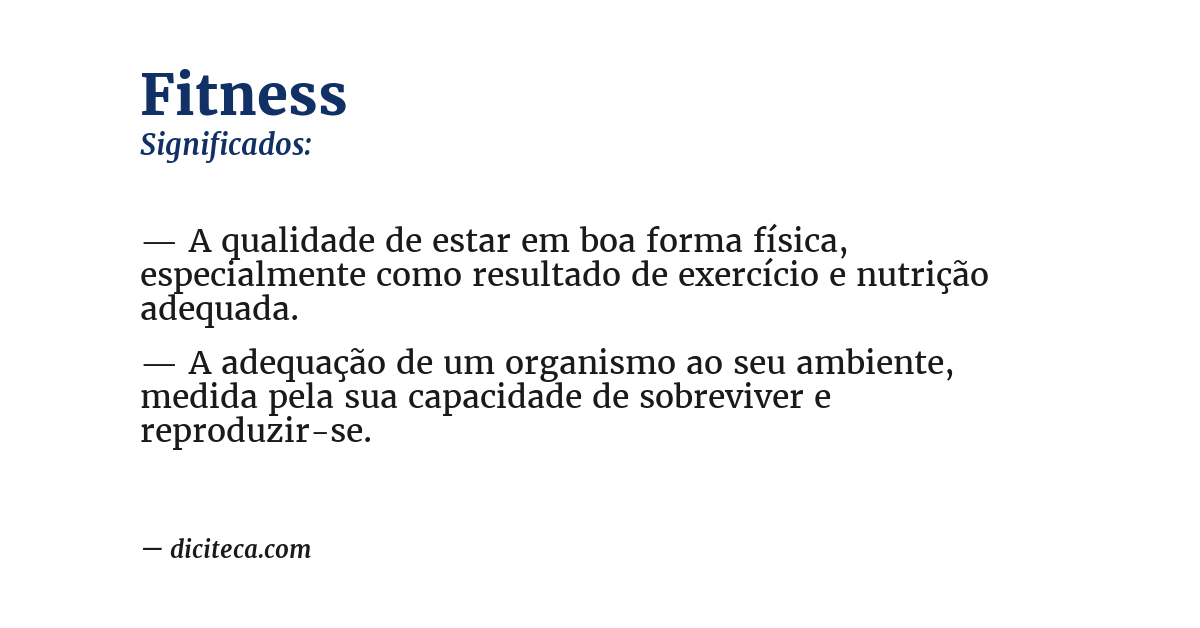 Significado de fitness