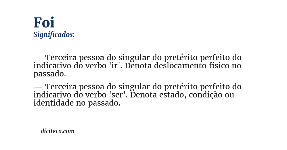 Significado de foi