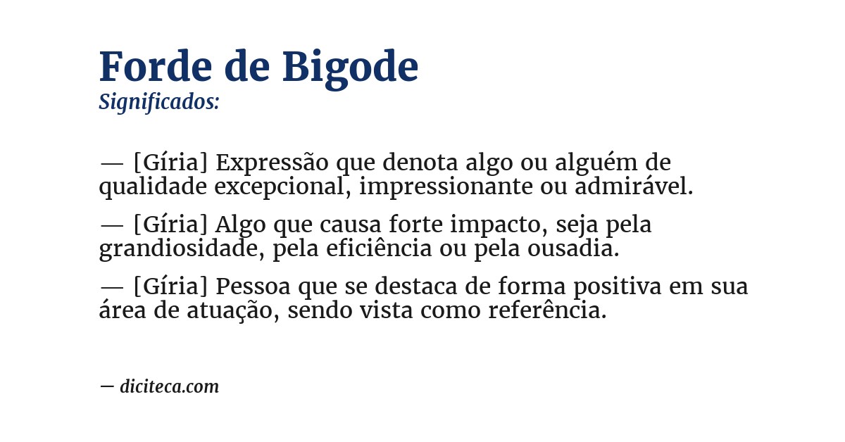 Significado de forde de bigode