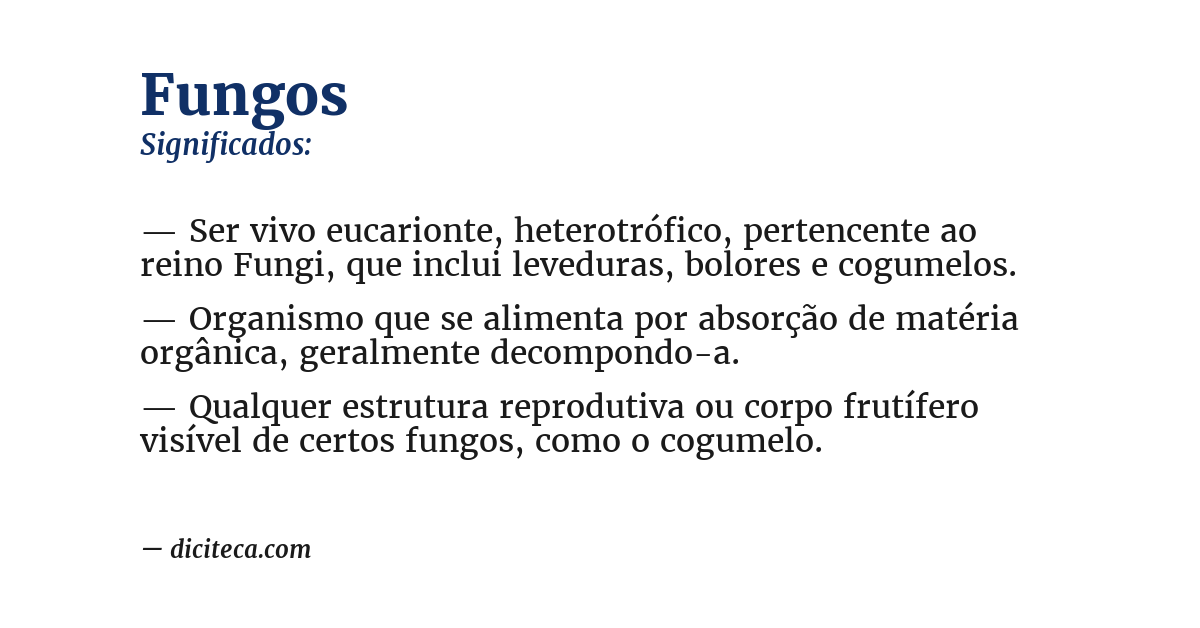 Significado de fungos