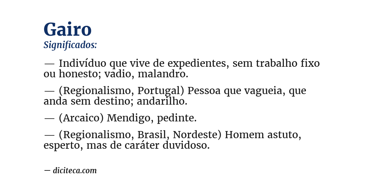 Significado de gairo