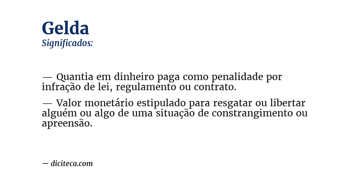 Significado de gelda