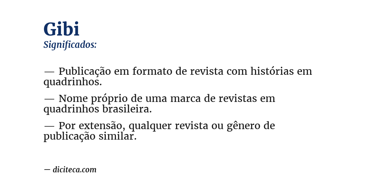 Significado de gibi
