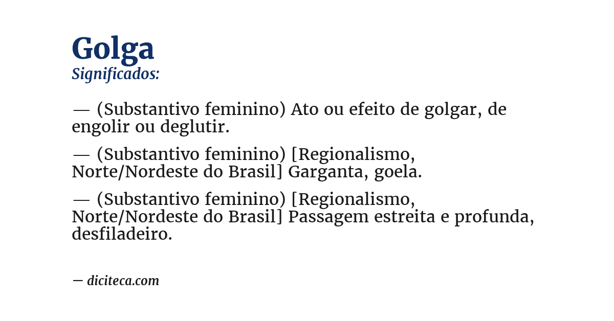 Significado de golga